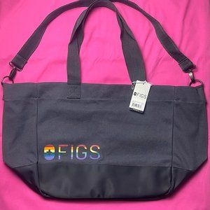 FIGS Laminated Tote Bag in Charcoal